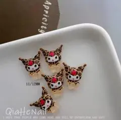 ネイルパーツ　クロミ 豹柄 10個