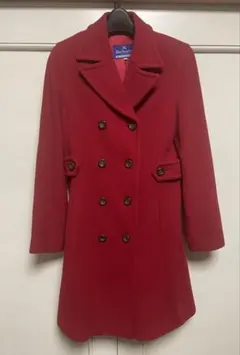 バーバリー　ブルーレーベル赤ダブルブレストコート　サイズ38