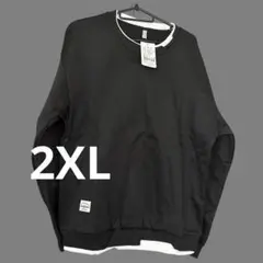 残り1点⭐️ブラック 2XL トレーナー メンズ パーカー 秋 冬 暖かい