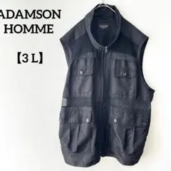 ADAMSON HOMME 【3 L】ブラックベスト カジュアル　ゆるだぼ