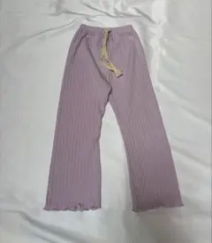 リブ編みフレアパンツ