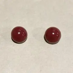 七五三イヤリング　おしゃれ　カボション　レトロ　キッズ　ボルドー