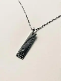 【美品】GUCCI ネックレスプレート シルバー925