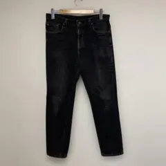 90s 00s USA製 Levis 505 先染め ブラックデニム パンツ