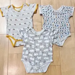 【３着セット】ベビー ロンパース 肌着 80