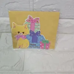 ⑲★450円にしました★【新品・未使用】スイマー ねこ 立体バースデーカード