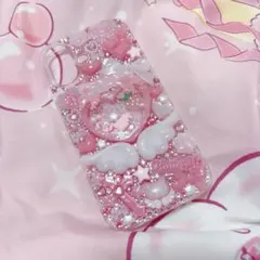 iPhone16デコ電スマホケースデコ 平成女児 姫ギャル デコ電