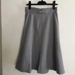 anySiS 千鳥格子柄　フレアスカート フォーマル きちんと 入学 卒業