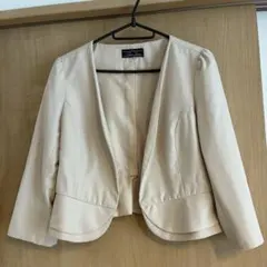 PourVous プールヴー ボレロ ジャケット 結婚式 ベージュ 13号