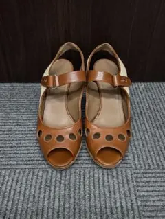 HERMES エルメス レザー パンプス ヒール 36 1/2のサムネイル