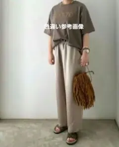 新品未使用ハグオーワーCloth&Cloth サテンイージーパンツ黒