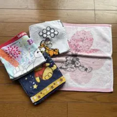 東京ディズニーリゾート 中古タオルハンカチ 4枚セット