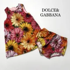 【極美品☆ブルマ付】DOLCE&GABBANA ワンピース ノースリーブ 花柄のサムネイル