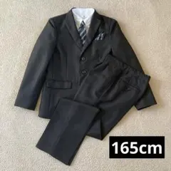 【5点セット】165cm 黒 ストライプ フォーマルスーツ V.O.W.W 男子