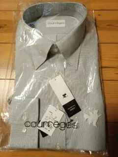 courrèges ストライプ ビジネスシャツ 40-80 新品のサムネイル