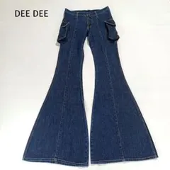 DEE DEE 渋谷 ベルボトム デニム ボタンフライ カーゴ W30 M相当 DEE DEE 渋谷 ベルボトム デニム ボタンフライ カーゴ W30 M相当