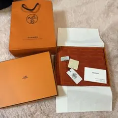 HERMES タオルハンカチ ギフトボックス付き タグ付き