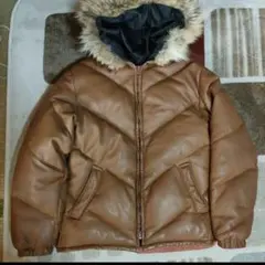 Schott 本革 ダウンジャケット 36 ブラウン　USA製 ダメでも対応有