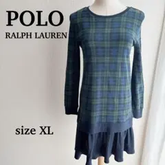 POLO RALPH LAUREN チェック柄 ワンピース XL