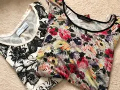 【ZARA 　ザラ　カットソー　2枚セット　花柄＆ピンク★新品未使用】
