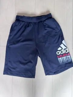 adidas キッズ ハーフパンツ ネイビー 140cm