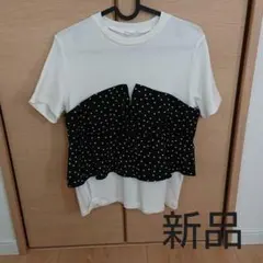 新品 ドットビスチェコンビT