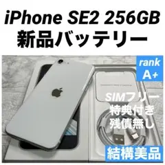 39 iPhone SE2 256GB 新品バッテリー　SIMフリー　結構美品