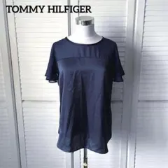 TOMMY HILFIGER トミーヒルフィガー　異素材　シアー　半袖　ブラウスのサムネイル