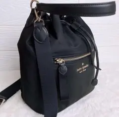 Kate spadeケイトスペード 2way巾着ショルダーバッグナイロン