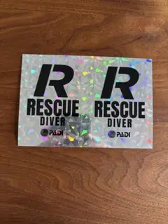 PADI レスキューダイバーステッカー 2枚セット