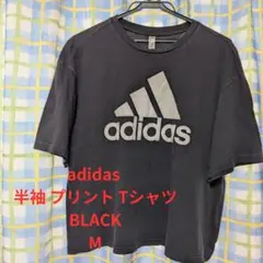 adidas 半袖 プリントシャツ BLACK M