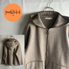 【KEIKO SUZUKI　ウール100％　フード付きジャケット　ジップアップ