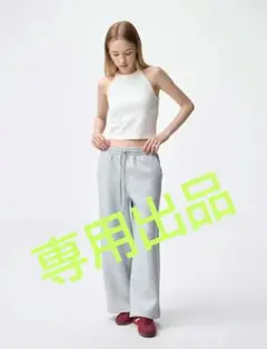 新品 gu ブラフィール クロップドホルターネック M 白 ホワイト