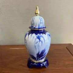 深川製磁　牡丹金ミル　飾壺　沈香壺