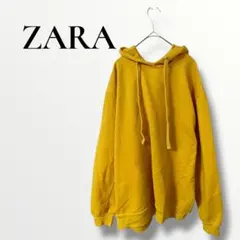 ZARA ザラ　イエロー フード付きパーカー　S メンズ
