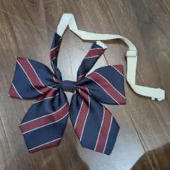 EASTBOY リボンタイ ネイビー 赤 ストライプ