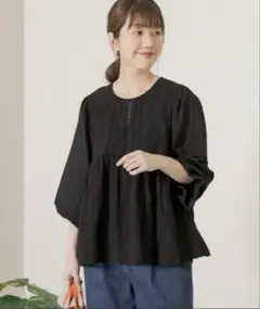 シフリー刺繍コットンブラウス2