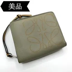 ◇ロエベ◇レザー/アナグラム/コンパクトウォレット/二つ折り財布/LOEWE