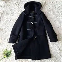 HYKE ハイク ウール ダッフルコート ネイビー Mサイズ相当 - メルカリ