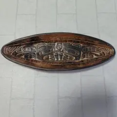 Haida Beaver　陶器皿　カナダ製手作り陶器　 トレー　工芸品　レアのサムネイル