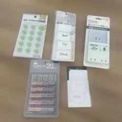 クリップ & マグネット ＆ラベルプレート&４個口スクエアタップ&ステッカー