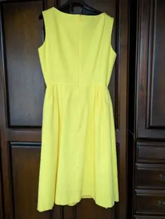 FOXEY BOUTIQUE イエロー ノースリーブ ひざ丈ワンピース L