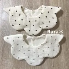 ＊55 もくもくスタイ ハンドメイド 韓国生地　ミニハート　2枚セット