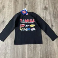 新品　TOMICA トミカ　キッズ　長袖カットソー　ロングTシャツ 黒　100㎝