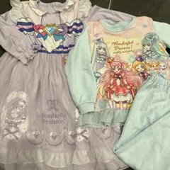 Wonderful Precure パジャマセット プリキュア 紫色 110cm
