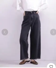 ラングラー　ワイドデニム　ブラック　レース