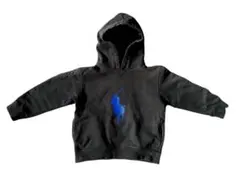 Ralph Lauren キッズ110cm ブラック 前V パーカー ポケット付