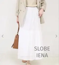 SLOBE IENA KOTA チェックスカート ホワイト Fのサムネイル