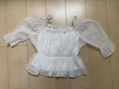 2WAY オフショル シアー ギャザー ブラウスのサムネイル