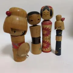 伝統的な手描きこけし6体 - メルカリ